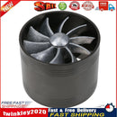 Car Turbo Charger Air Intake Gas Fuel Saver Car Refitting Fan Vent(Black) Newly