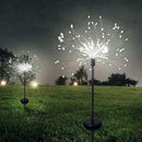 6x150 LED Solar Firework Lights Waterproof Fairy String Decor (White)