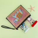 DIY Elephant Special Shaped Diamond Painting Women Wristlet Wallet Zipper Clutch