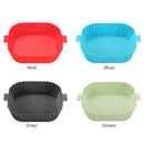 Square Cake Pan Non-stick Disk Air Fryers Tray for Home Kitchen Tool (Green)