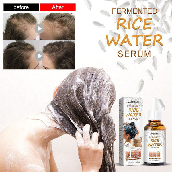 Essential Oil Fermented Rice Water Serum Nourishing Hair Repair Damaged Hair