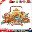 Partial Embroidery Teapot Stamped Canvas 14CT DIY Cross Stitch Kits (J531) Newly