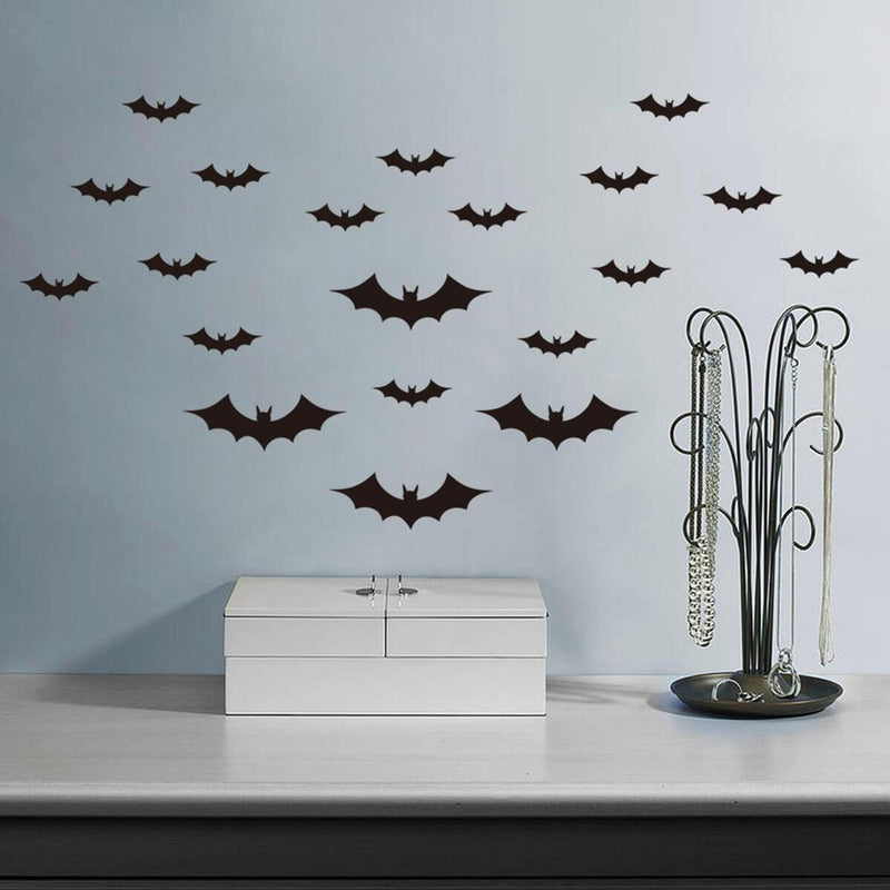 20 Halloween Stickers Bat Black Vinyl Window Decorations Spooky Party Kids Wall`