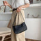 Pure Soft Leather Women Handbag Small Underarm Shoulder Totes Bag (Black)