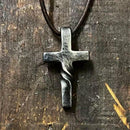 Mens Women Chain Necklace Coppers Cross Alloy Pendant UK Crucifix N4Y7