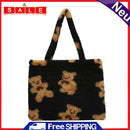Fashion Shoulder Tote Female Portable Plush Big Capacity School Satchels Handbag