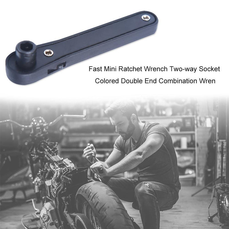 Mini Rapid Ratchet Wrench 1/4 Screwdriver Torque Single Head Socket Spanner