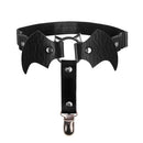 Ring Women Ladies Suspenders Garter Belt Wings Leg Garter Straps Faux Leather