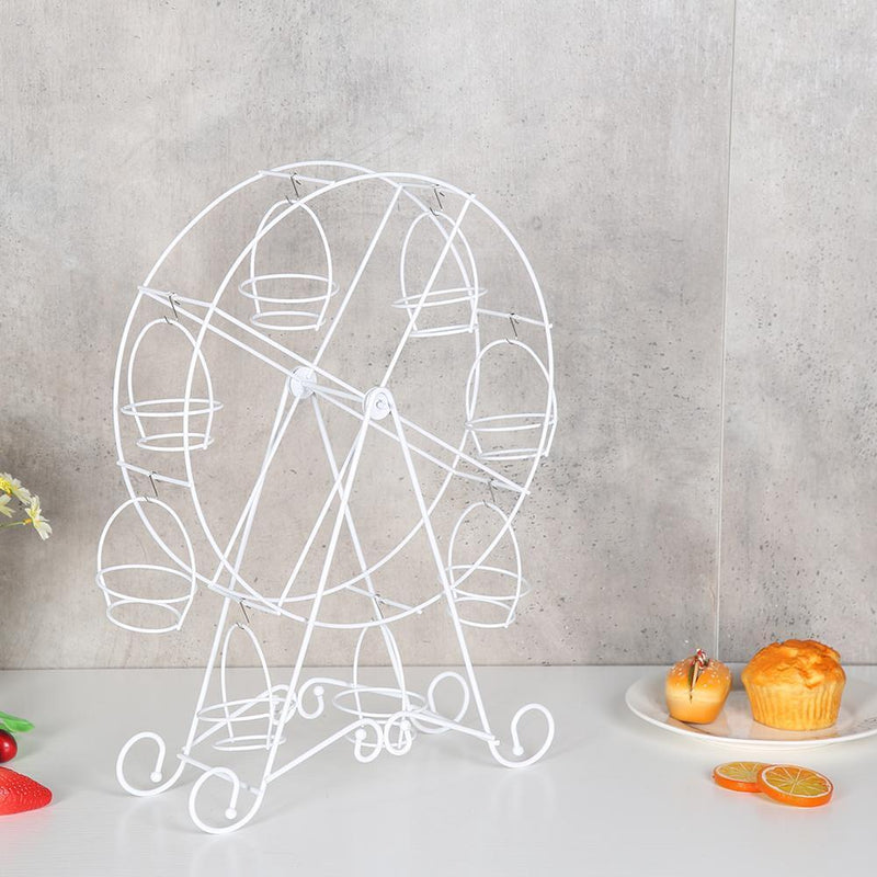 8 Cup Cake Stand Ferris Wheel Wedding Party Stainless Steel Food Display Rack