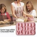 Easter Mold Bunny Eggs Silicone Baking Mould Pudding Tray Pastry Tools Newly