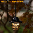 Retro LED Lanterns Hanging Emergency Outdoor Tent Camping Light (Black) Newly