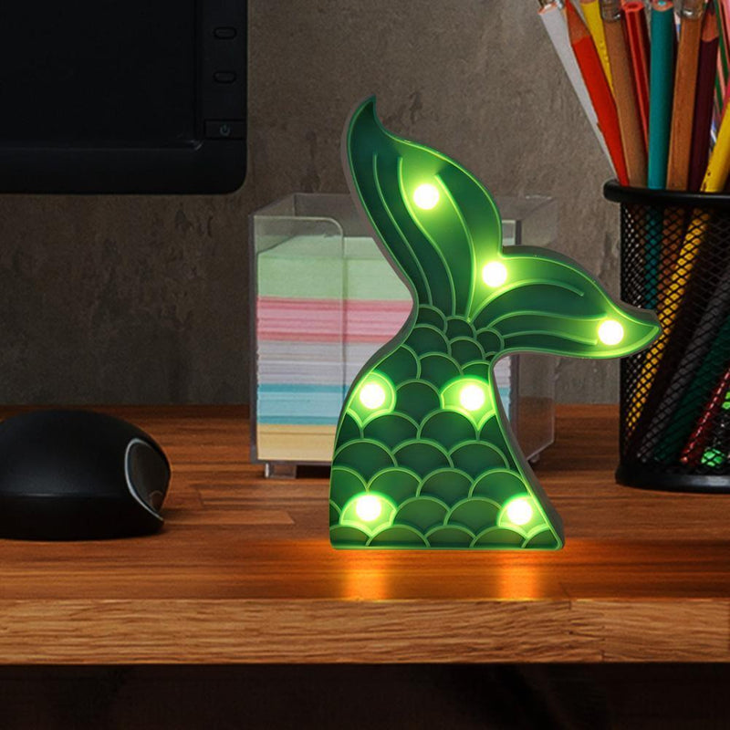 LED Night Light Indoor Wall Lamp Home Bedroom Decoration Mermaid Tail Light