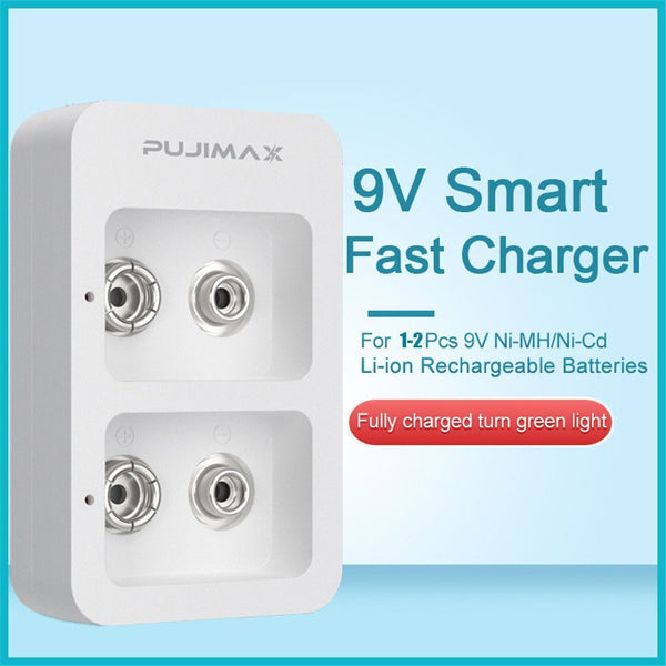 Intelligent Battery Charger For 9V Ni-MH/Ni-Cd/Li-ion Rechargeable Batteries