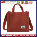 Retro Corduroy Messenger Handbag Female Portable Casual Shoulder Top-handle Bag