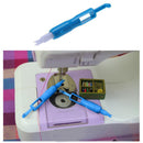 Sewing Machine Tools Compact Manual Needle Threader Embroidery Tool (Blue)
