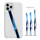 3pcs Phone Soft Band Cellphone Strap Loop Wristband Hand Holder (Blue-Gray)
