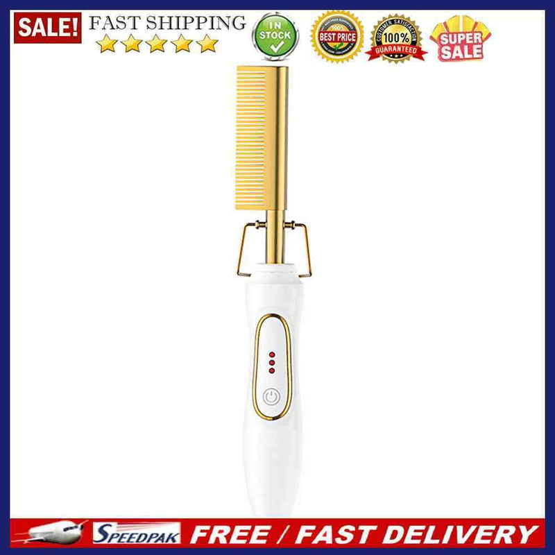 2 in 1 Hair Straightener Curler Electric Heating Comb Hairdressing Styling Tool