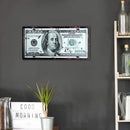 Retro 100 Dollars Metal Plate Painting for Bar Pub Tin Plaques Wall Sign