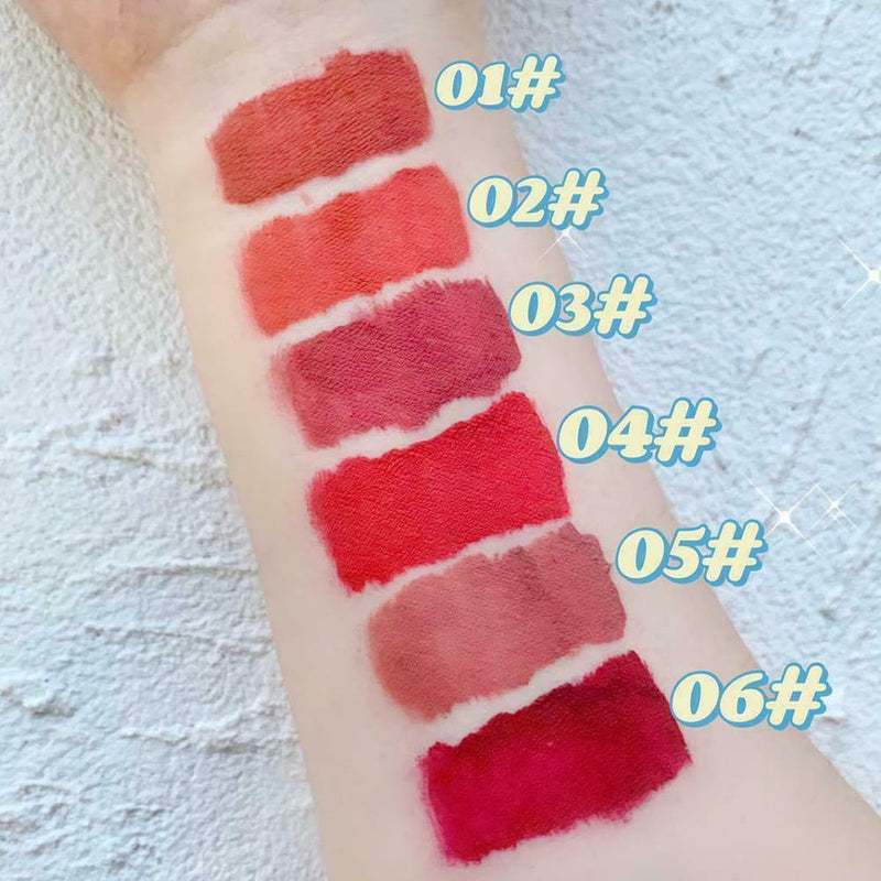 6x Lipstick Lip Glaze Set Long Lasting Moisturizing Makeup Lip Non-Sticks V0Y8