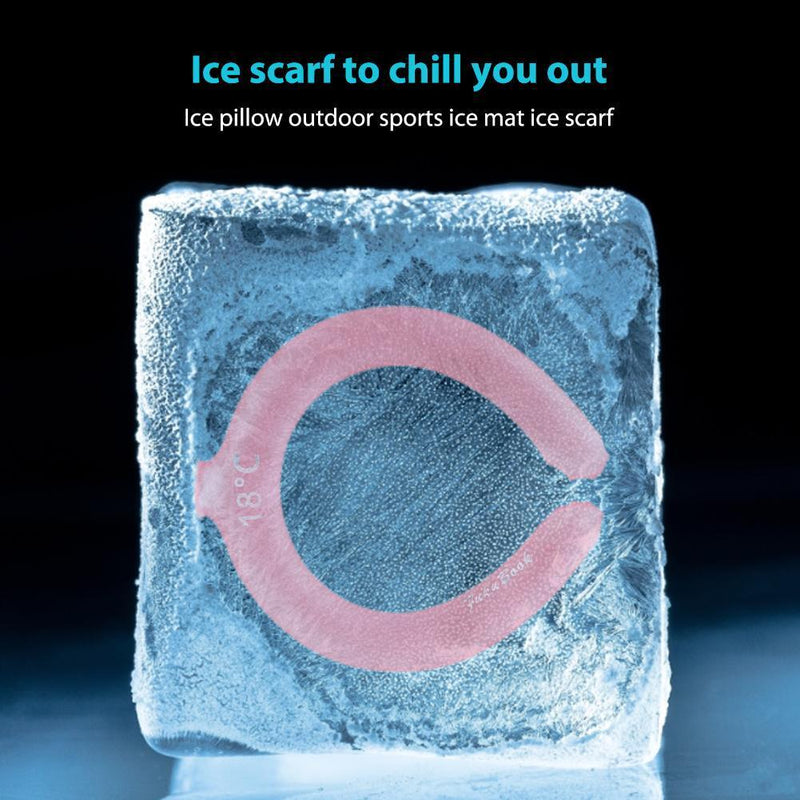 Neck Cooling Tube - Cooling Neck Wraps / Relief for Hot Flashes (Pink)