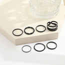 7pcs/set Punk Finger Rings Fashion Metal Buckle Joint Tail Rings for Women Gi
