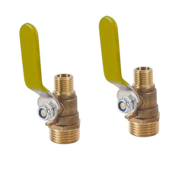 1/2" to 1/4" Male Brass Ball Valve Shut Off Switch Female Fitting NPT And P0U1