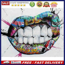 5D Full Round Drill Diamond Painting DIY Mouth Hand Picture Rhinestones Craft