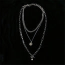 Collar Party Jewelry Gothic Chain Necklace Punk Choker Coin Pendant Metal Ball