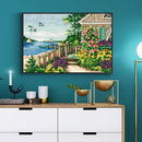 Cross Stitch Kits 11CT Stamped DIY Seaside Cabin Full Embroider Needlework