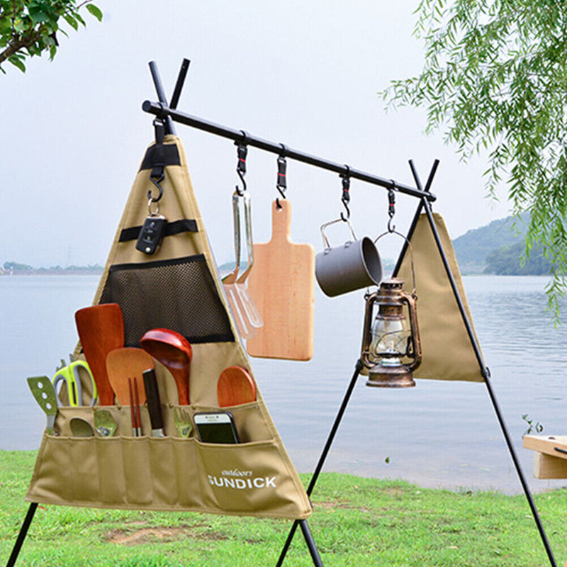 SUNDICK Oxford Cloth Outdoor Camp Picnic Tableware Storage Bag (Triangle L)