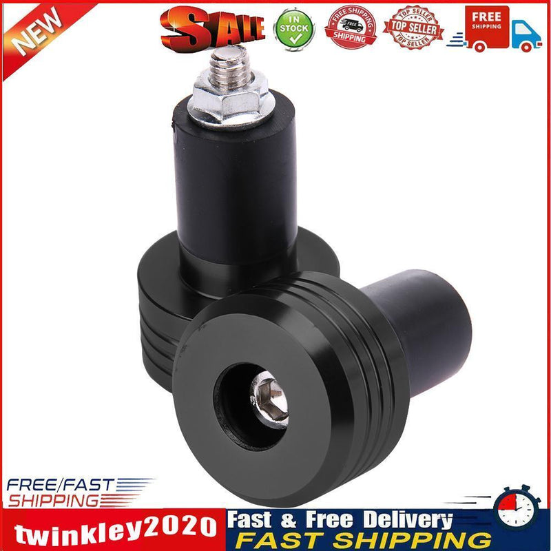 7/8 Motorcycle Aluminum Handlebar Grip End Caps Plugs Sliders (Black) Newly