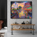 Painting By Numbers Kit DIY Street View Hand Painted Canvas Oil Art Picture