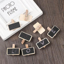 Label Wooden Memo Chalkboard Mini Blackboard Message Note Clip Notice Sign