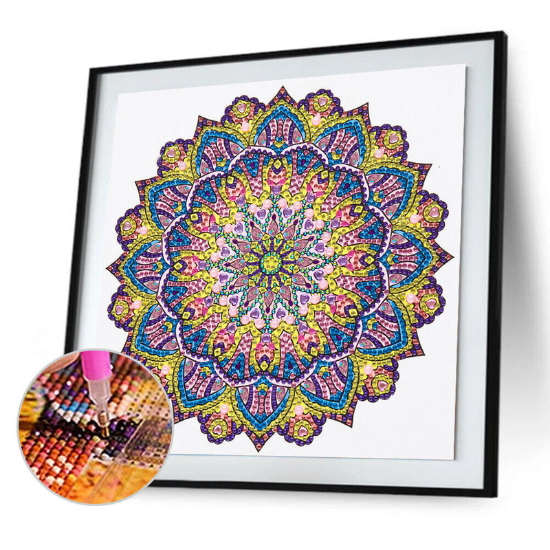 Partial Drill 5D Special Shape Diamond Painting Abstract Mandala Kit (X054)