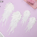 Party Gown Collar Patch Angel Wing Applique White Embroidery Sewing Flower