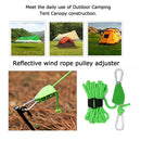 4mm 4m Rope Fastener Reflective Awning Wind Rope Fastener Adjustable for Camping