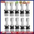 10pcs Universal Bolt-in Tubeless Wheel Tire Valve Stems with Dust Caps