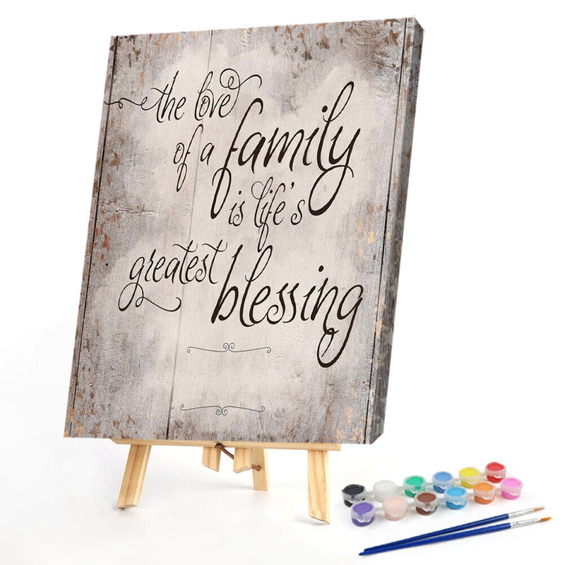 Words 40x50cm Oil Paint By Numbers Picture DIY M659