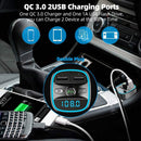 T25S Car FM Transmitter Bluetooth Handsfree MP3 Player Quick Charge 3.0 Charger