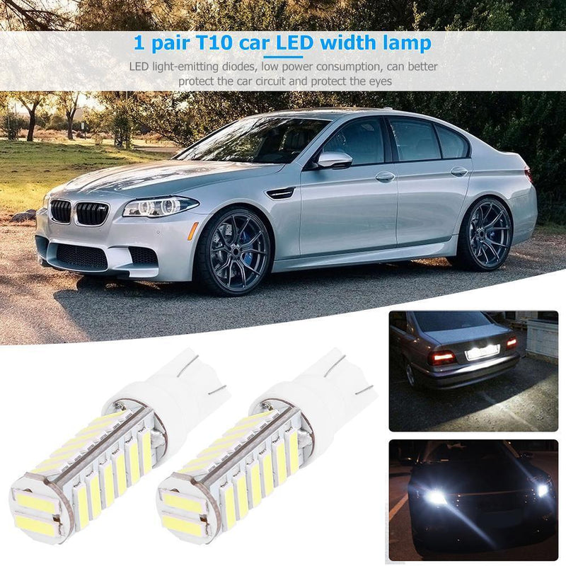 1Pair W5W 20 SMD7020 LED Bulbs T10 Car Wedge Clearance Lights License Lamps