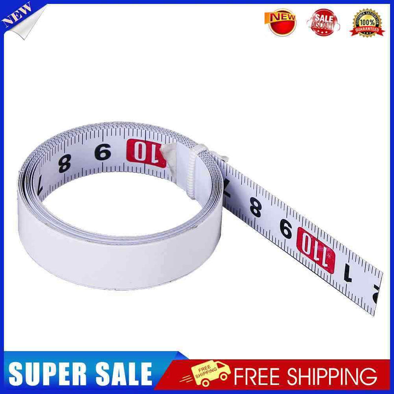 5pcs Stainless Steel Miter Track Tape Self Adhesive Metric Ruler R2L White