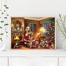 Full Cross Stitch 11CT Santa Gift Box Counted Embroidery DIY Christmas Wall Art