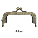 Beads Wallet Metal Handle Frame Embossed Square Shape DIY Clutch Kiss Clasp Lock