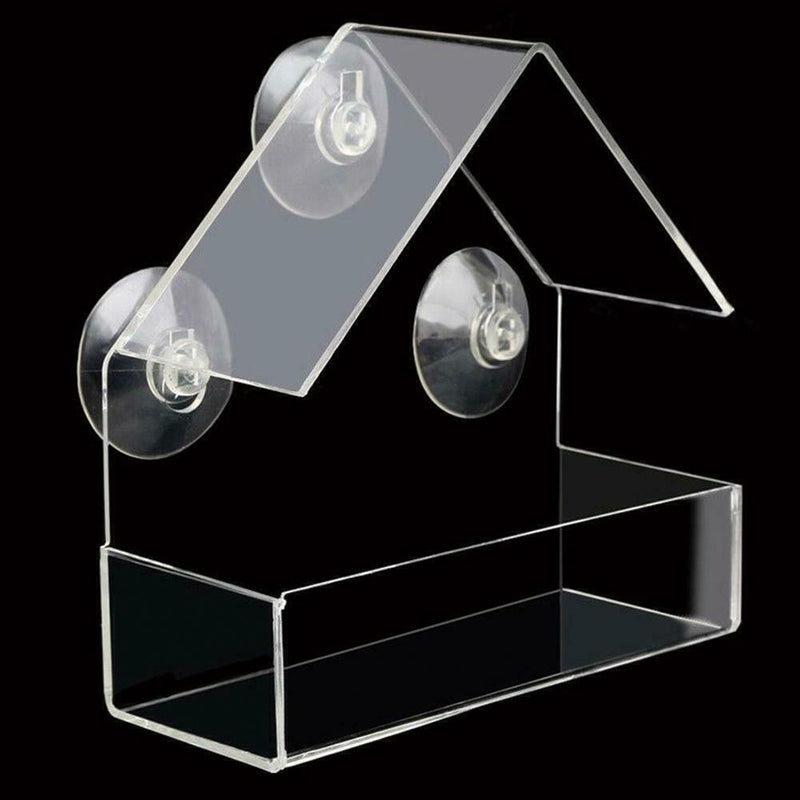 Clear House Window Bird Feeder Birdhouse With Suction Feedi Outdoor Sale D2Z6