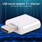 USB Sound Card 7.1 Channel External USB To 3.5mm Audio Adapter for Laptop Newly