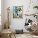 5D DIY Diamond Painting White Tiger Full Drill Rhinestone Mosaic Art Picture