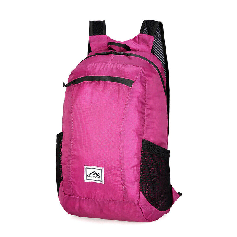 20L Large Waterproof Folding Climbing Backpack Travel Rucksack (Rose Red)