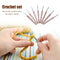 #A 8pcs Printed Crochet Hook Kit DIY Stitching Needle Yarn Knitting Craft Tools