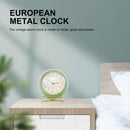 Analog Alarm Clock Light Emitting Silent Non Ticking Clock for Kid (Green)