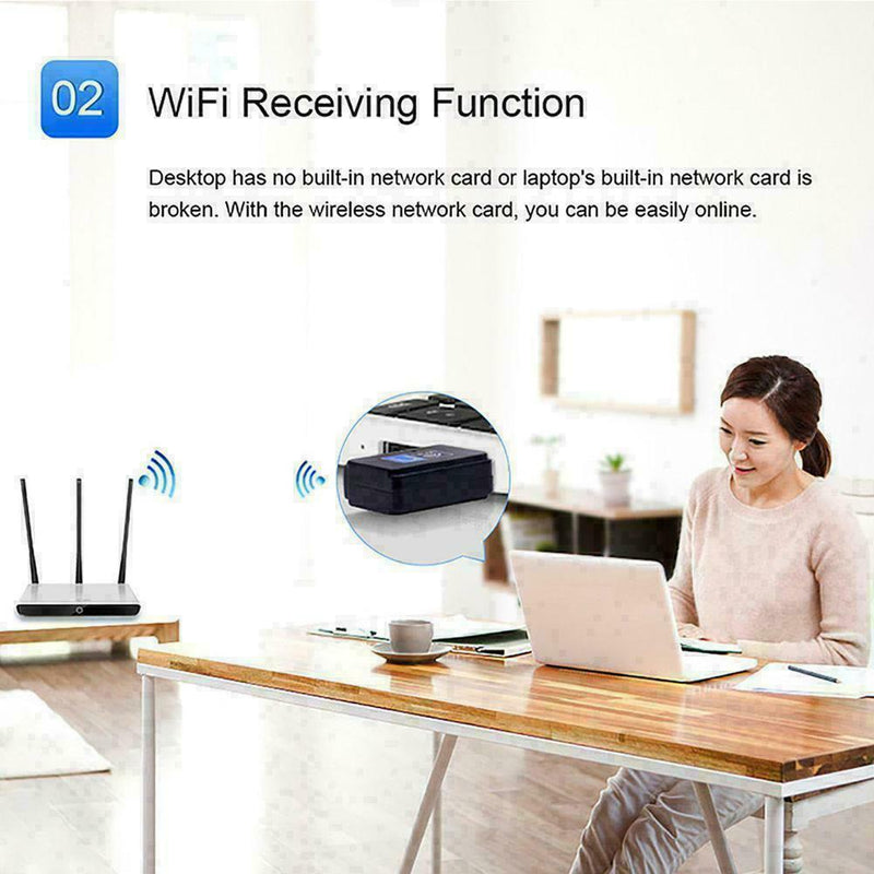 300M USB Wifi Adapter Plug and Play RTL8192 For PC Computer K8J8 Desktop F0K3